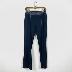 Cache Black Faux Leather Stripe Pants